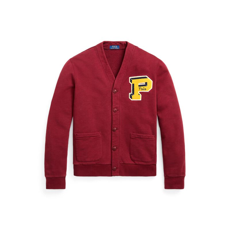 Polo Ralph Lauren Slub Fleece Letterman Cardigan image number 2